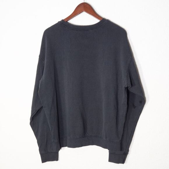 AC/DC Women’s Sweatshirt Soft Grunge Vintage Band Distressed Washed Black Sz L - Picture 2 of 7